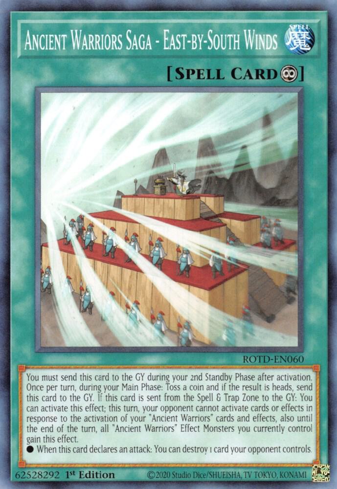 Ancient Warriors Saga - East-by-South Winds ROTD-EN060 card from Rise of the Duelist
