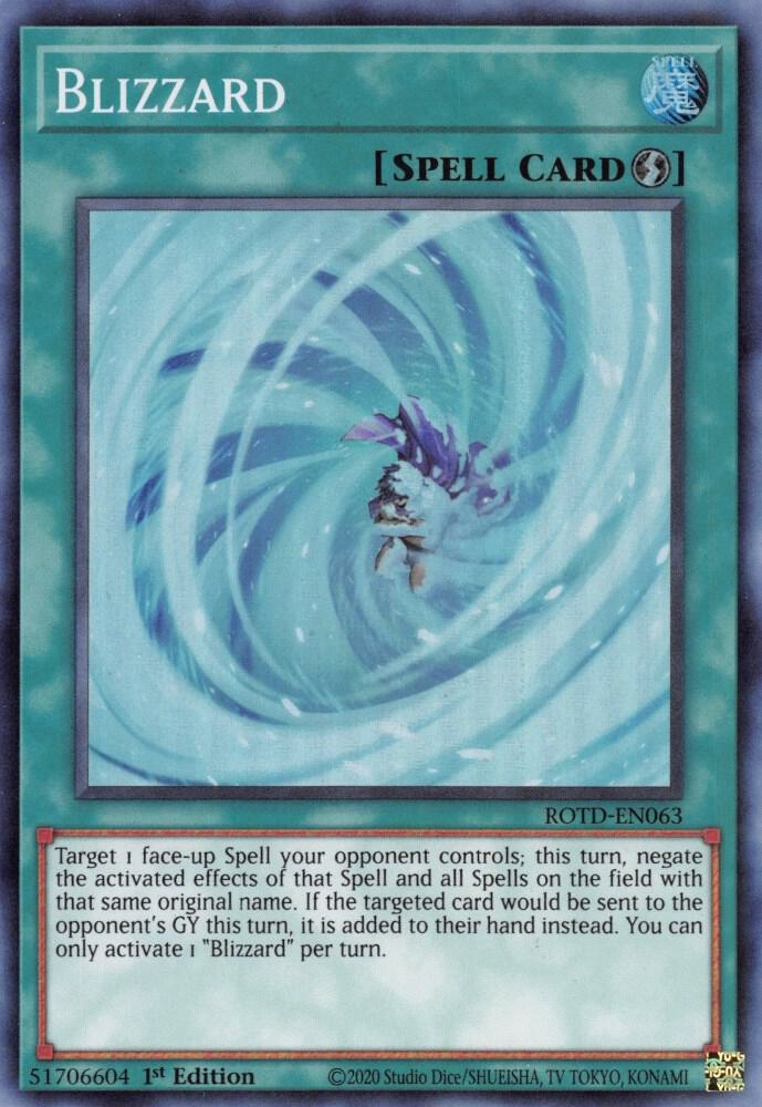 Blizzard ROTD-EN063 card from Rise of the Duelist