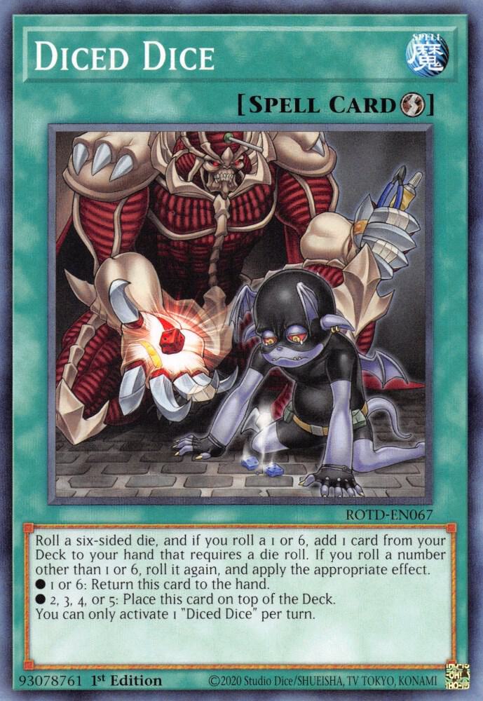 Diced Dice ROTD-EN067 card from Rise of the Duelist