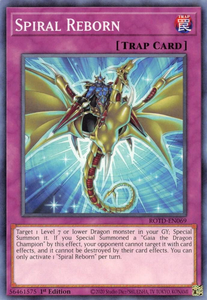 Spiral Reborn ROTD-EN069 card from Rise of the Duelist
