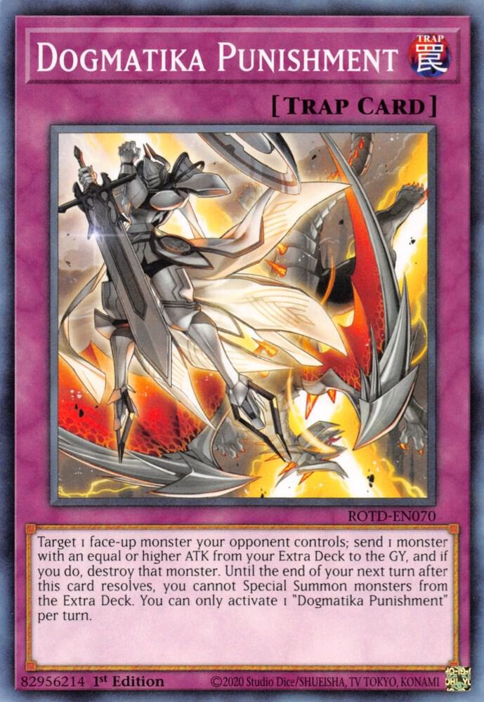Dogmatika Punishment ROTD-EN070 card from Rise of the Duelist