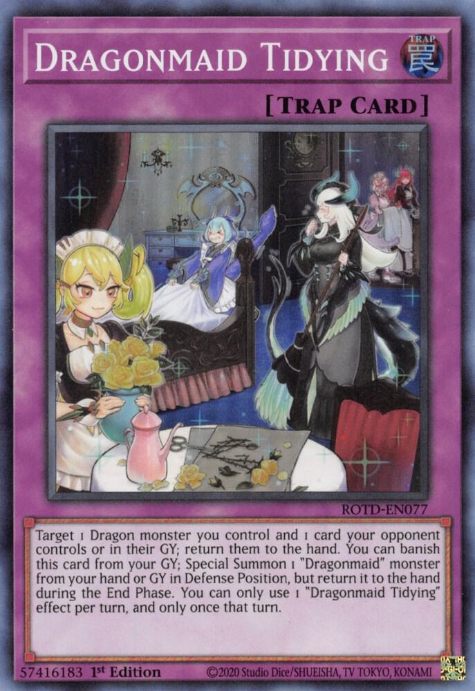 Dragonmaid Tidying ROTD-EN077 card from Rise of the Duelist