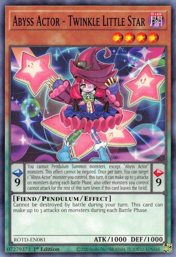 Abyss Actor - Twinkle Little Star ROTD-EN081 card from Rise of the Duelist