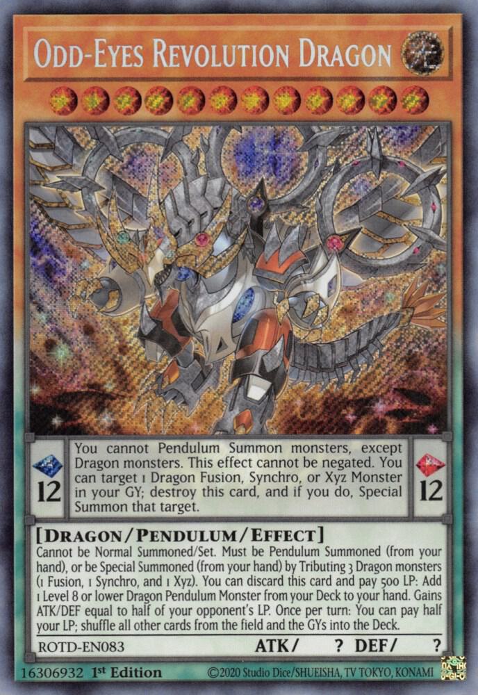 Odd-Eyes Revolution Dragon ROTD-EN083 card from Rise of the Duelist