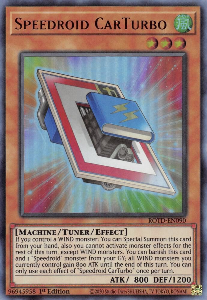Speedroid CarTurbo ROTD-EN090 card from Rise of the Duelist