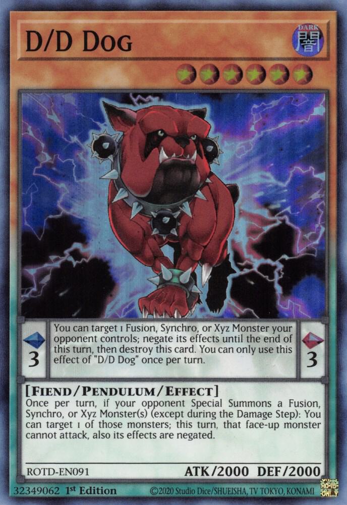 D/D Dog ROTD-EN091 card from Rise of the Duelist