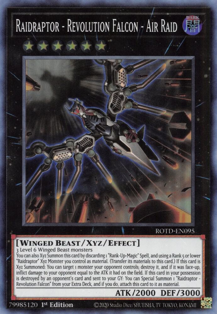 Raidraptor - Revolution Falcon - Air Raid ROTD-EN095 card from Rise of the Duelist