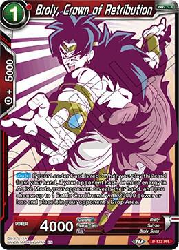 Broly, Crown of Retribution (Alternate Art) P-177 card from Special Anniversary Set 2020