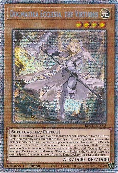 Dogmatika Ecclesia, the Virtuous (Starlight Rare) ROTD-EN005 card from Rise of the Duelist