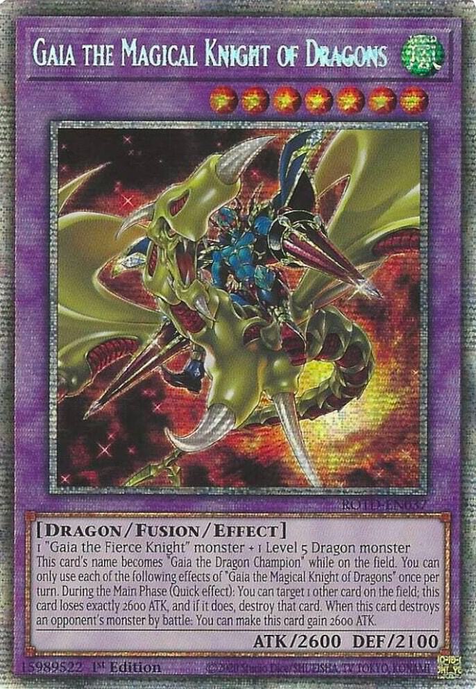 Gaia the Magical Knight of Dragons (Starlight Rare) ROTD-EN037 card from Rise of the Duelist