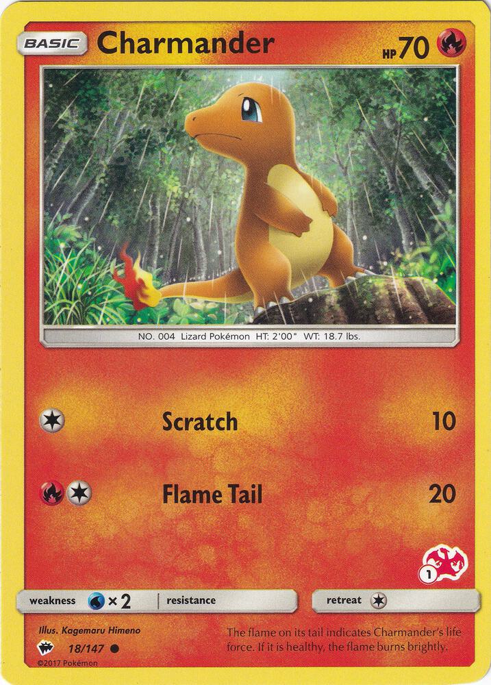 Charmander - 18/147 (#1 Charizard Stamped) 018/147 card from Battle Academy