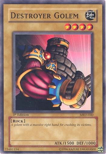 Destroyer Golem MRD-040 card from Metal Raiders