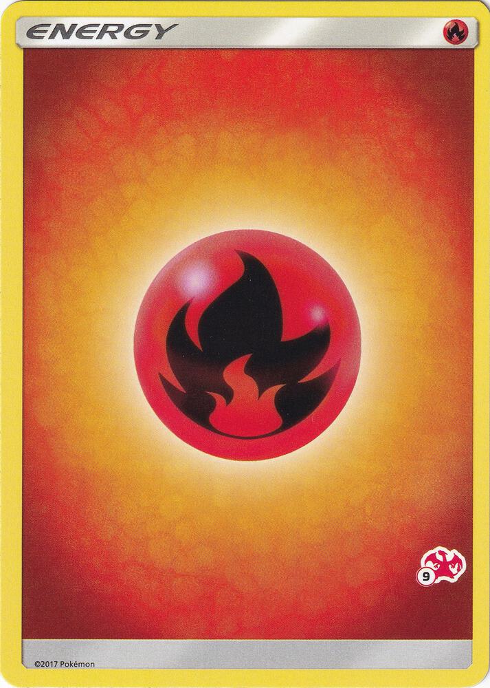 Fire Energy (#9 Charizard Stamped) card from Battle Academy