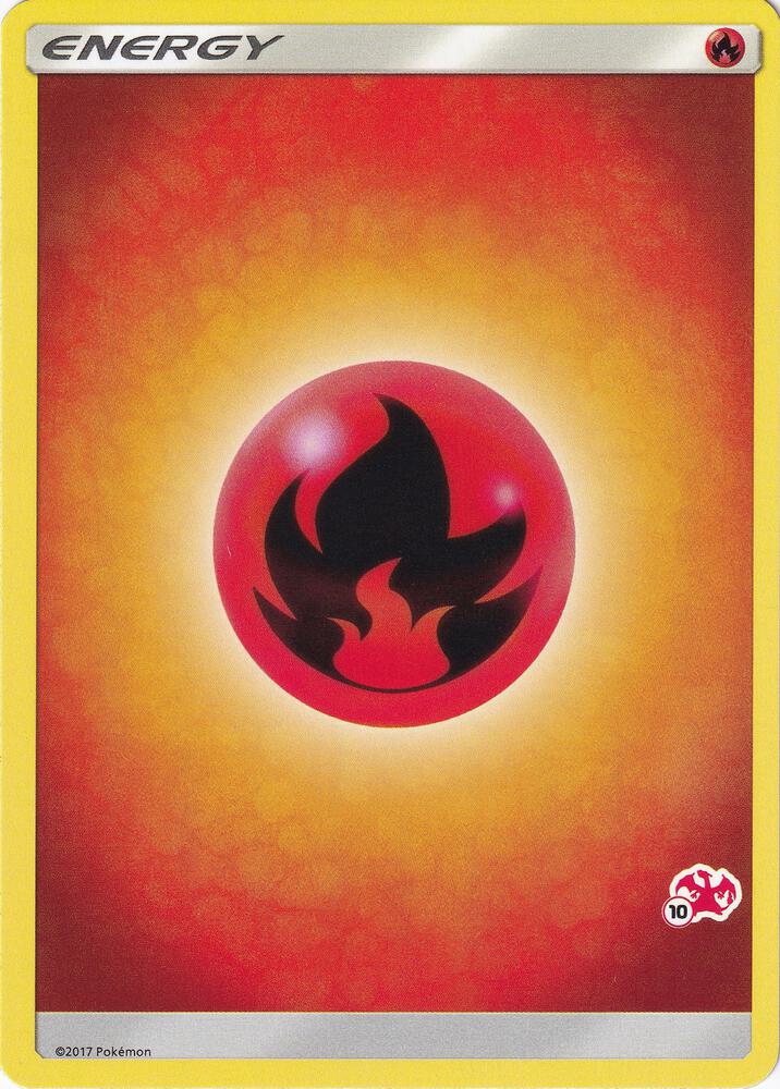 Fire Energy (#10 Charizard Stamped) card from Battle Academy
