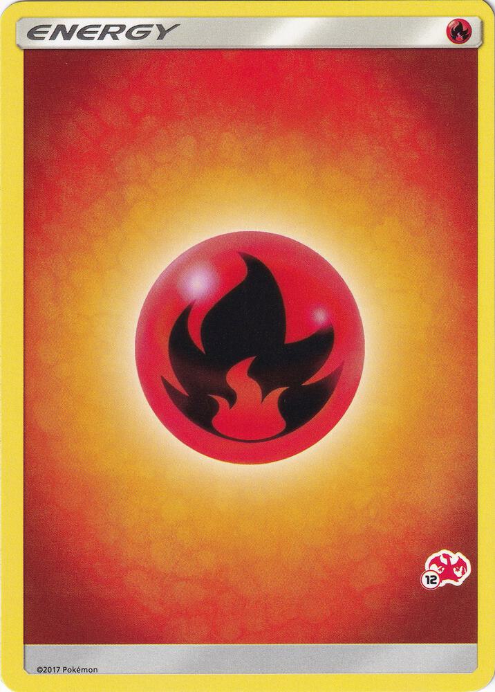 Fire Energy (#12 Charizard Stamped) card from Battle Academy