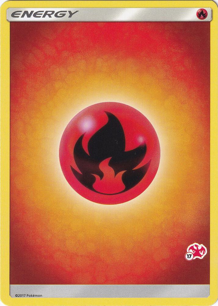 Fire Energy (#17 Charizard Stamped) card from Battle Academy