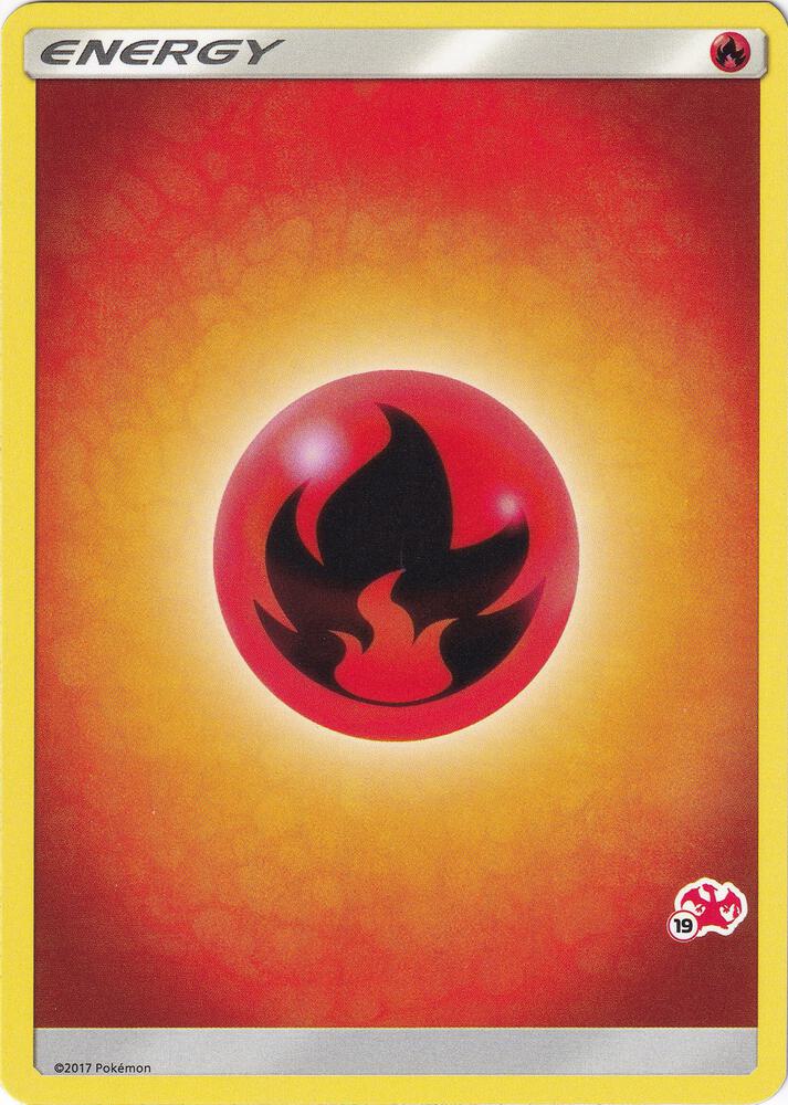 Fire Energy (#19 Charizard Stamped) card from Battle Academy