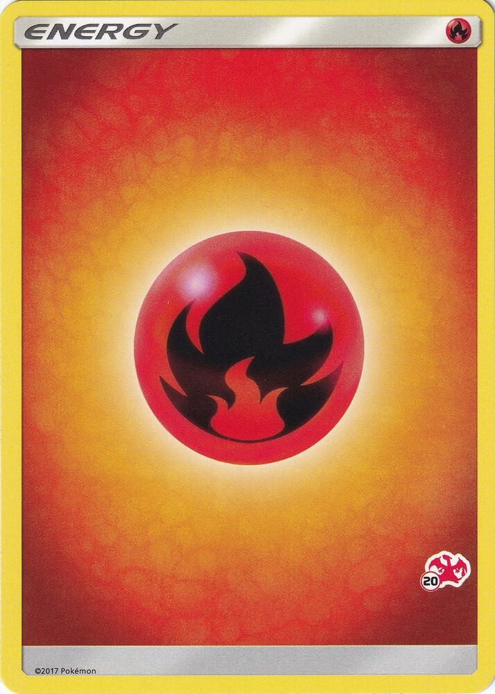 Fire Energy (#20 Charizard Stamped) card from Battle Academy