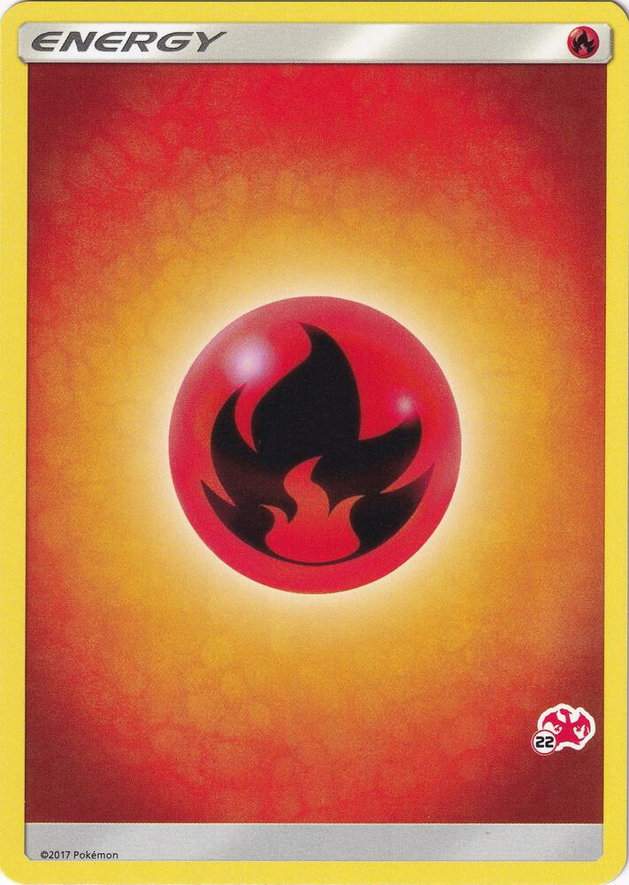 Fire Energy (#22 Charizard Stamped) card from Battle Academy