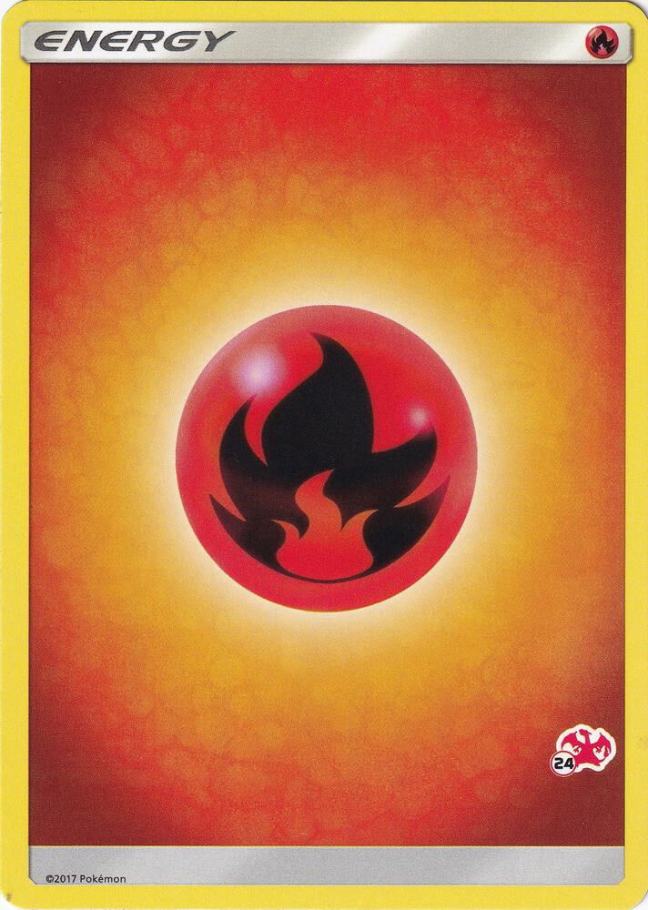 Fire Energy (#24 Charizard Stamped) card from Battle Academy