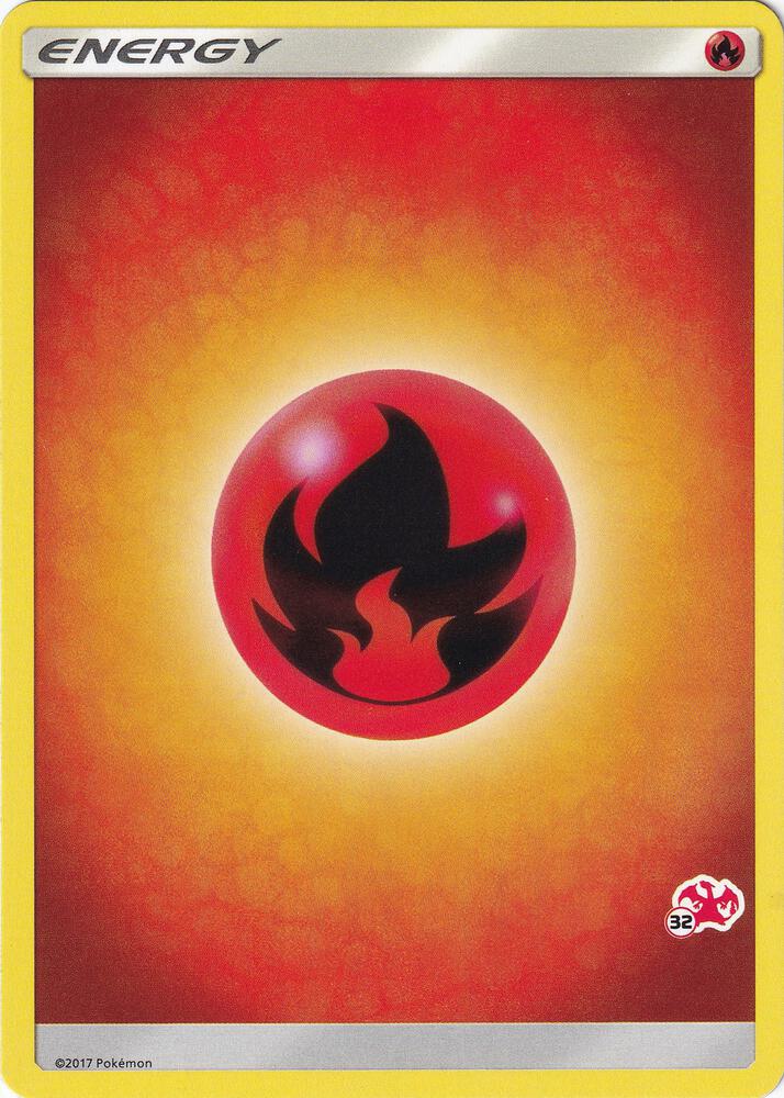 Fire Energy (#32 Charizard Stamped) card from Battle Academy