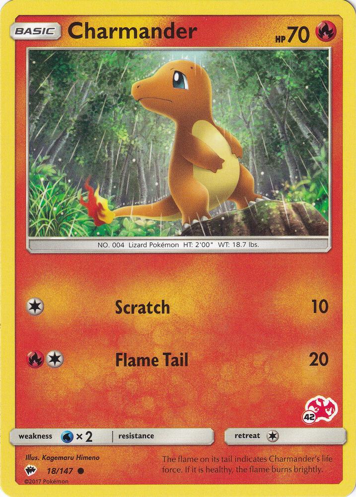 Charmander - 18/147 (#42 Charizard Stamped) 018/147 card from Battle Academy