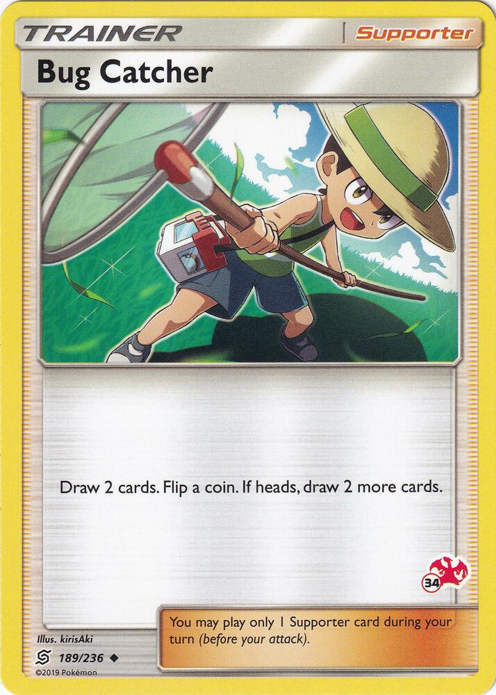 Bug Catcher (#34 Charizard Stamped) 189/236 card from Battle Academy
