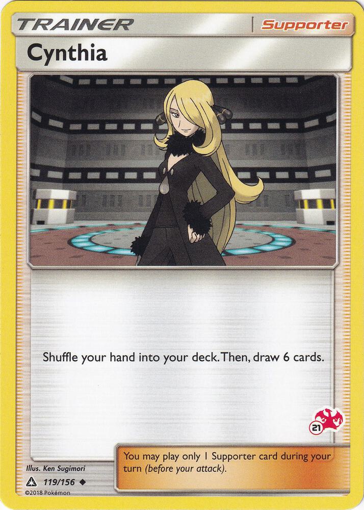 Cynthia (#21 Charizard Stamped) 119/156 card from Battle Academy