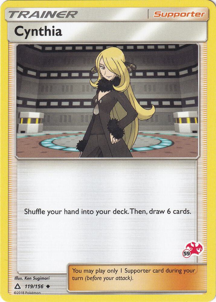 Cynthia (#59 Charizard Stamped) 119/156 card from Battle Academy