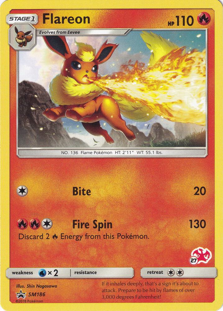 Flareon (#27 Charizard Stamped) SM186 card from Battle Academy