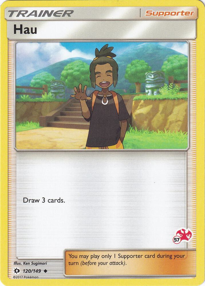 Hau (#57 Charizard Stamped) 120/149 card from Battle Academy