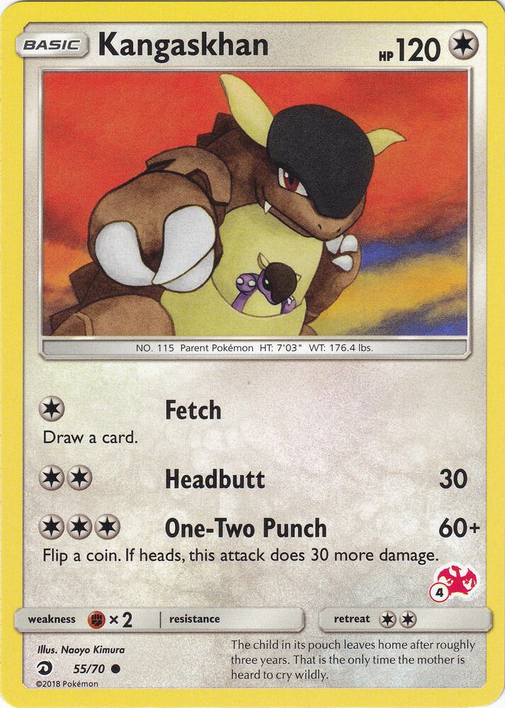 Kangaskhan - 55/70 (#4 Charizard Stamped) 055/070 card from Battle Academy