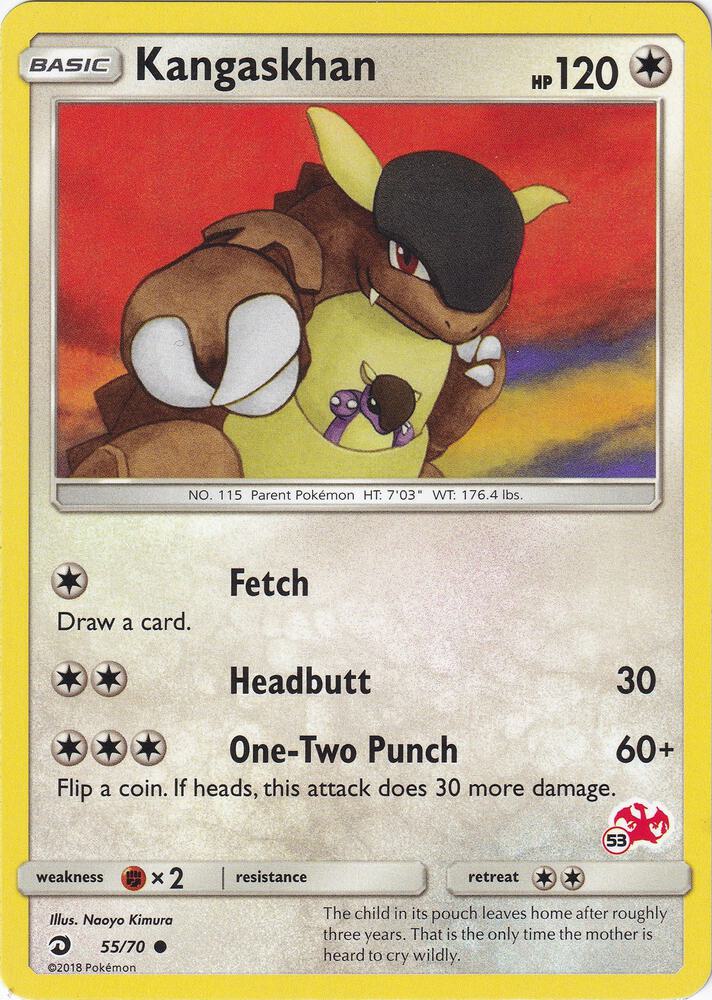 Kangaskhan - 55/70 (#53 Charizard Stamped) 055/070 card from Battle Academy