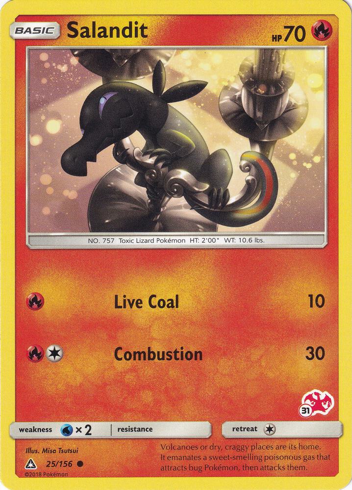 Salandit - 25/156 (#31 Charizard Stamped) 025/156 card from Battle Academy