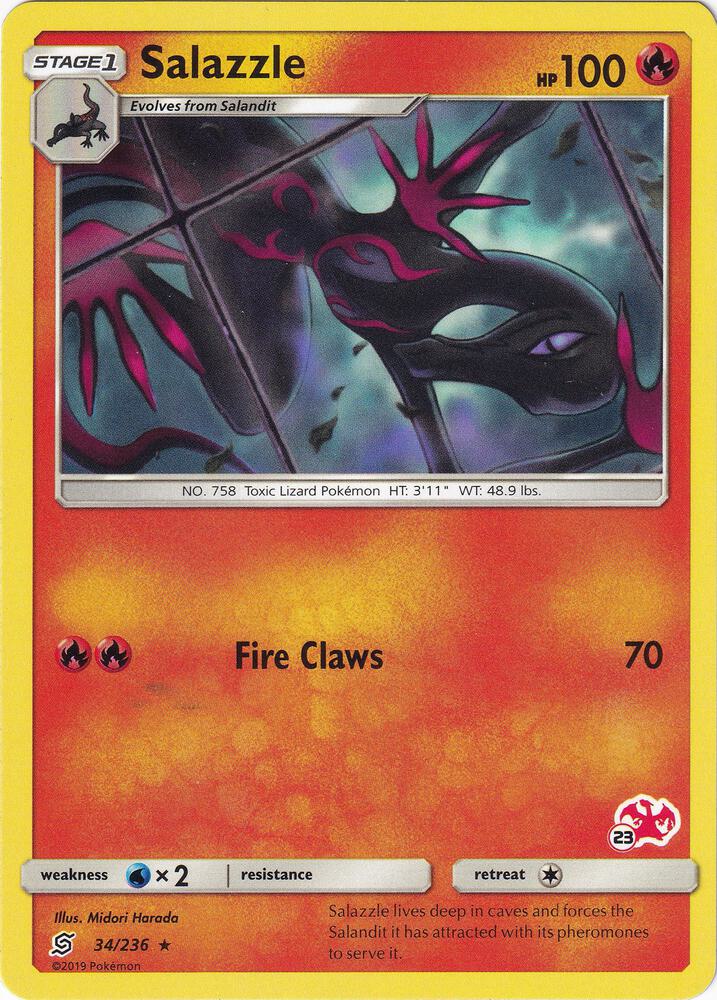 Salazzle - 34/236 (#23 Charizard Stamped) 034/236 card from Battle Academy