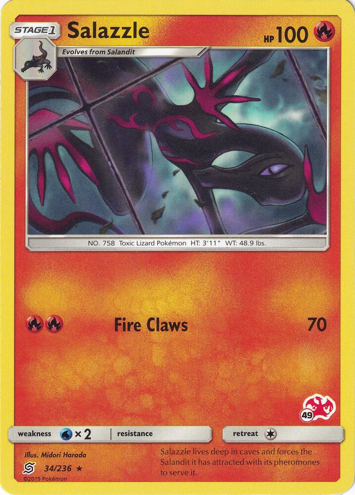 Salazzle - 34/236 (#49 Charizard Stamped) 034/236 card from Battle Academy