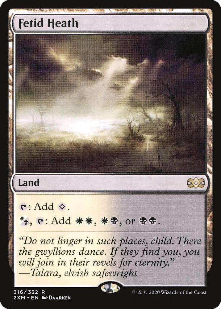 Fetid Heath 316 card from Double Masters