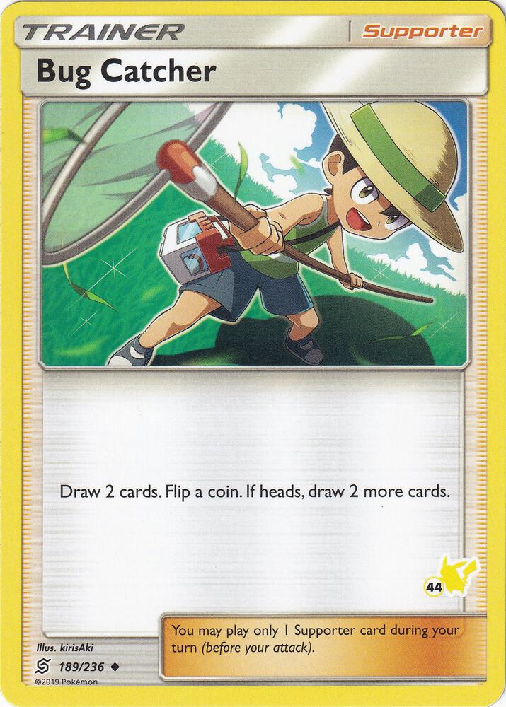 Bug Catcher (#44 Pikachu Stamped) 189/236 card from Battle Academy
