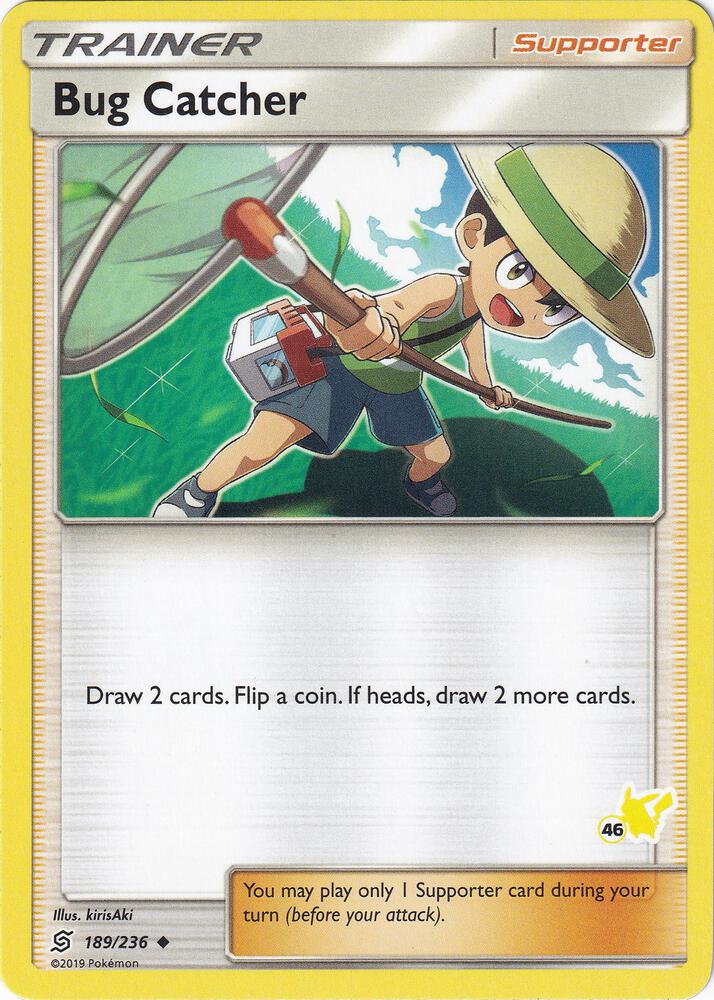 Bug Catcher (#46 Pikachu Stamped) 189/236 card from Battle Academy