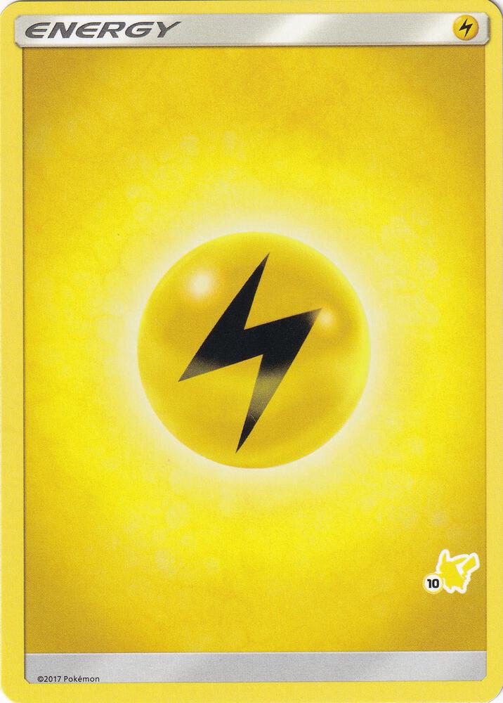 Lightning Energy (#10 Pikachu Stamped) card from Battle Academy