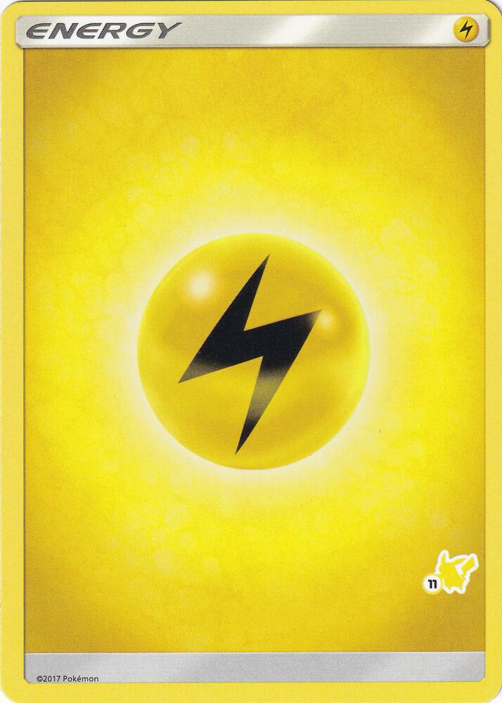 Lightning Energy (#11 Pikachu Stamped) card from Battle Academy