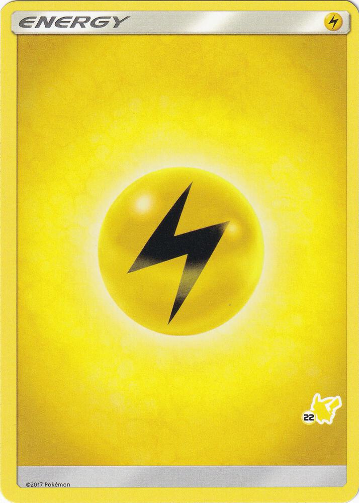 Lightning Energy (#22 Pikachu Stamped) card from Battle Academy