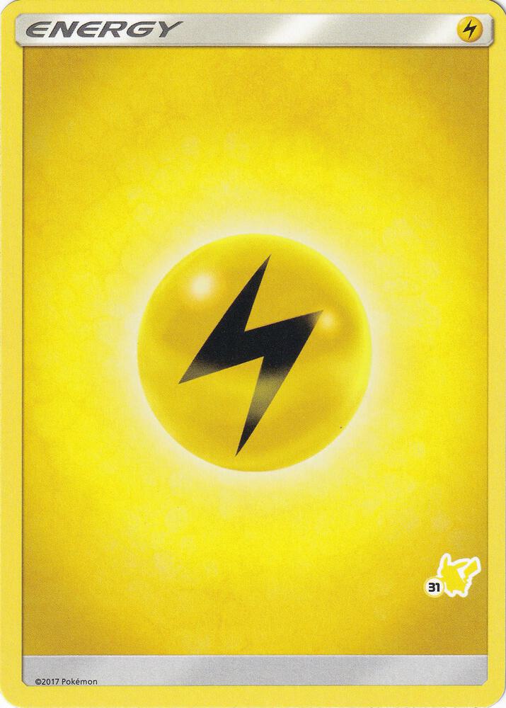 Lightning Energy (#31 Pikachu Stamped) card from Battle Academy
