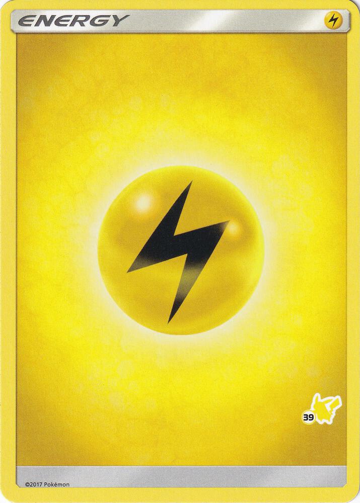 Lightning Energy (#39 Pikachu Stamped) card from Battle Academy