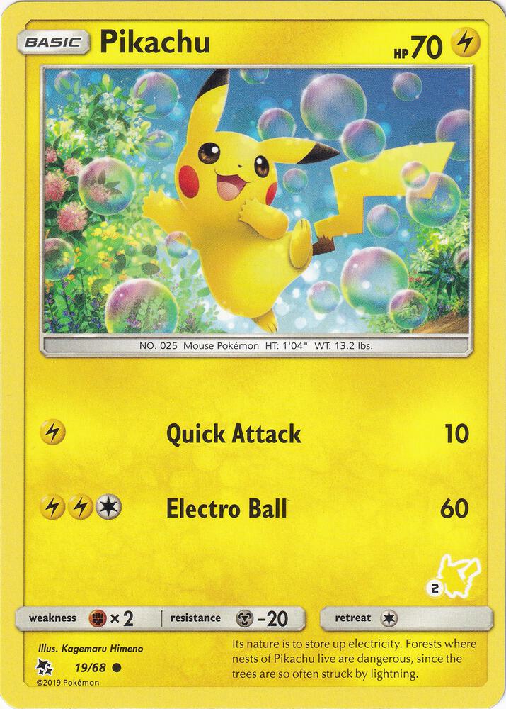 Pikachu - 19/68 (#2 Pikachu Stamped) 019/068 card from Battle Academy