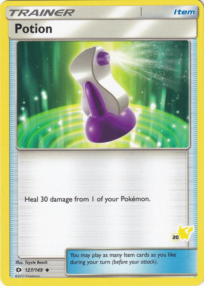 Potion (#20 Pikachu Stamped) 127/149 card from Battle Academy