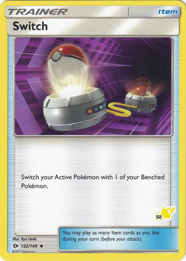 Switch (#52 Pikachu Stamped) 132/149 card from Battle Academy