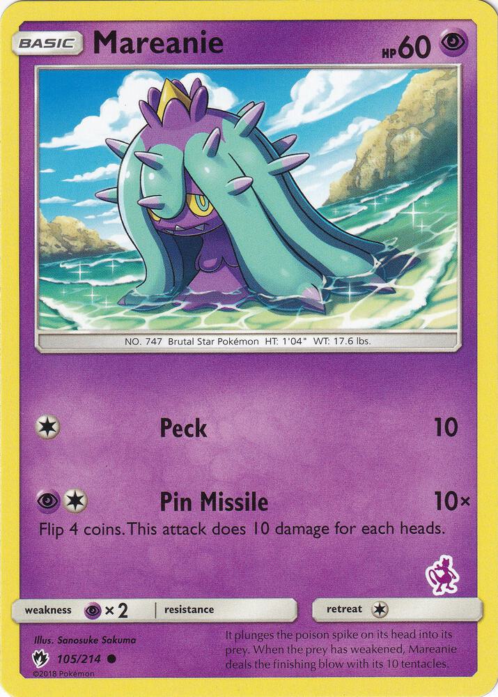 Mareanie (Mewtwo Stamped) 105/214 card from Battle Academy