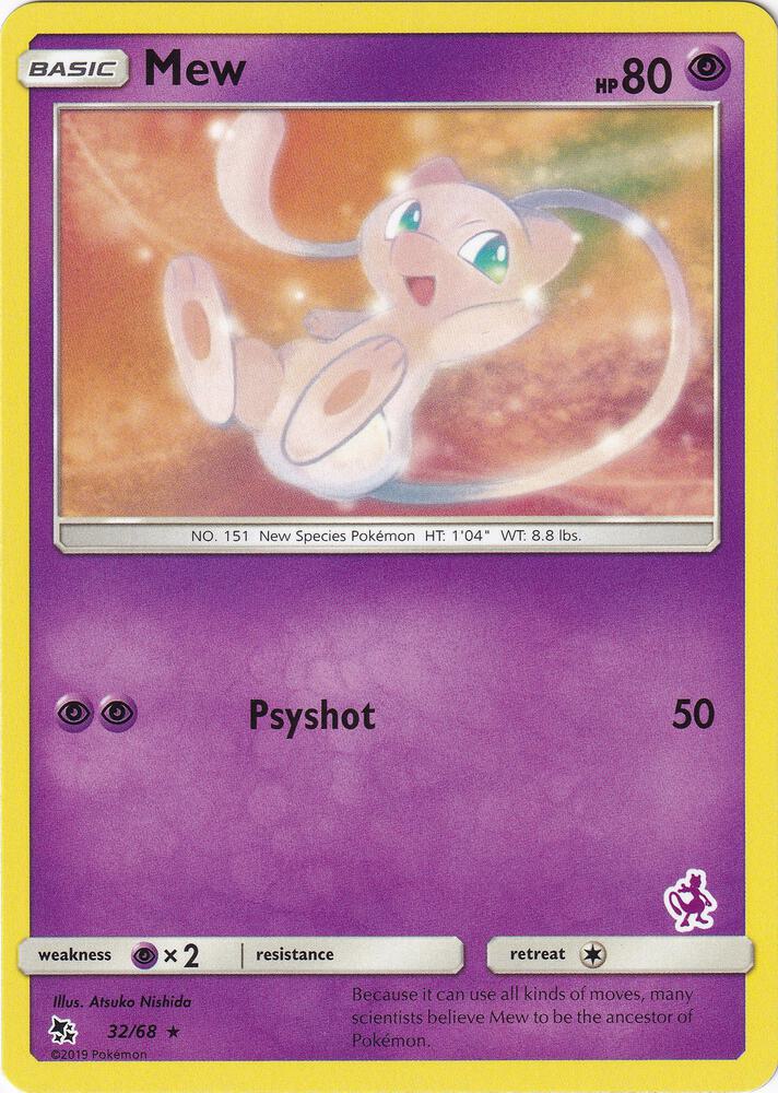 Mew - 32/68 (Mewtwo Stamped) 032/068 card from Battle Academy