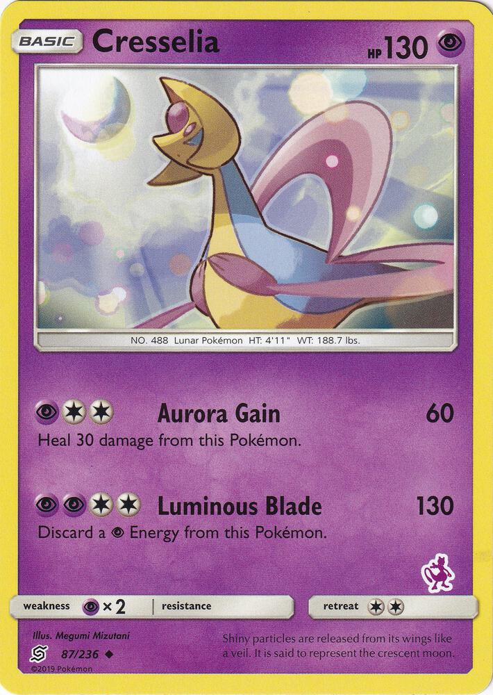 Cresselia - 87/236 (Mewtwo Stamped) 087/236 card from Battle Academy